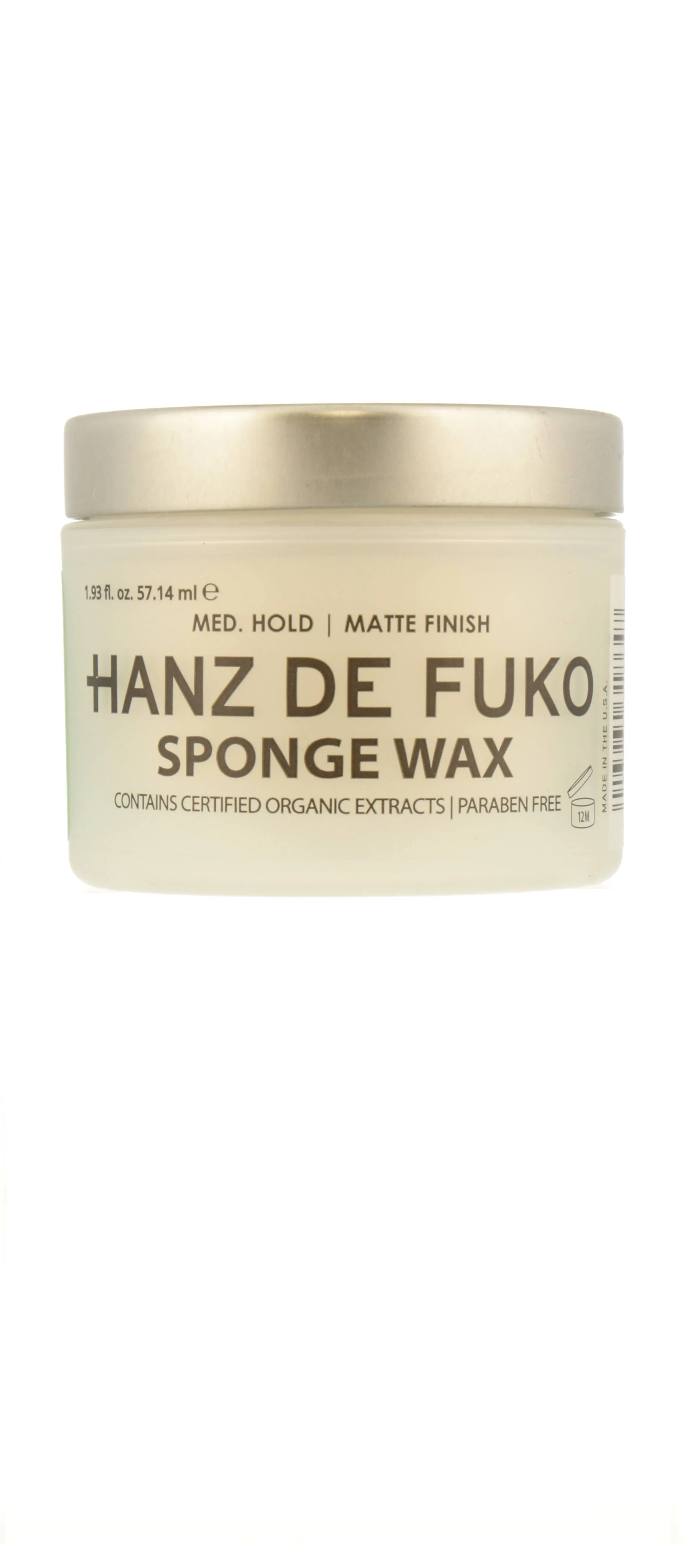 Hanz de Fuko Sponge Wax 2 oz. Hair Wax &amp; Pomade