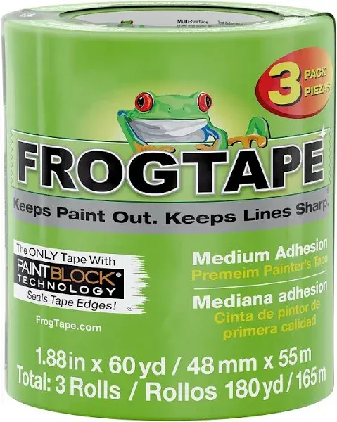 1.88 in. x 60 yd. Green Multi-Surface Painter&#039;s Tape, 3 Rolls