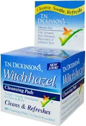 T.N. Dickinson Witch Hazel Cleansing Ct 60 Ct (8 Pack)