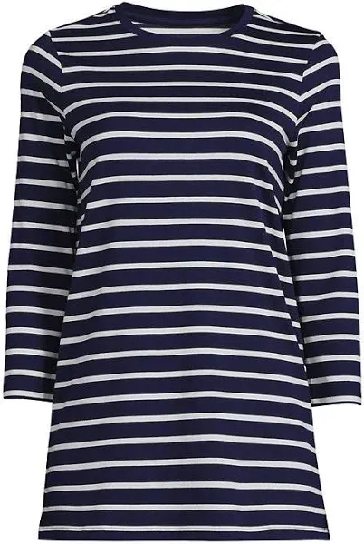 Lands' End Women's Petite 3/4 Sleeve Cotton Supima Tunic