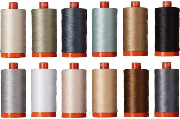 Aurifil Christa Quilts Piece and Quilt Neutrals Thread Kit