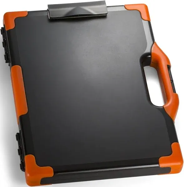 Officemate Clipboard Storage Box Black, Orange