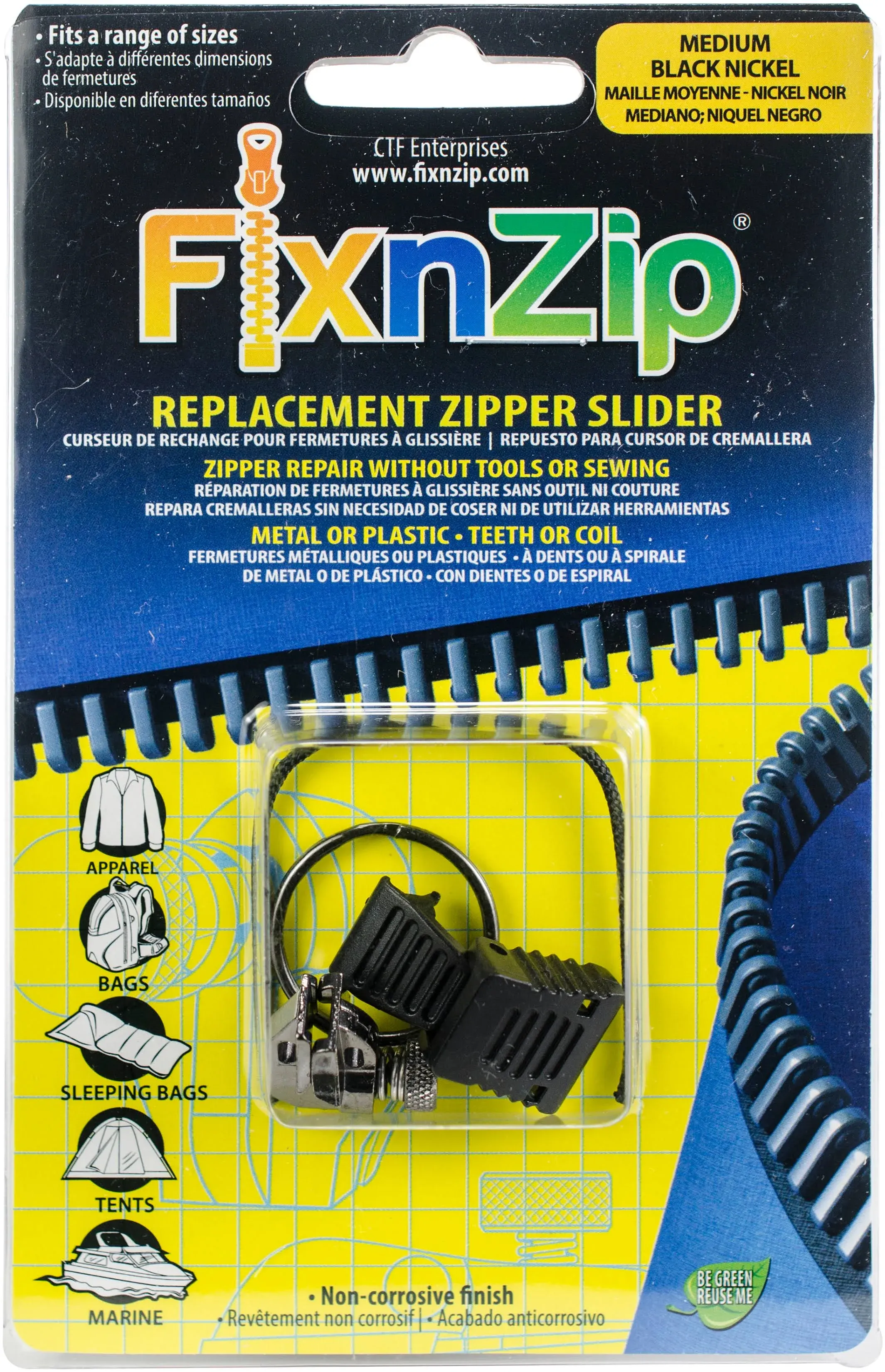 FixnZip Zipper Repair Medium Graphite