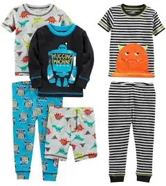 Simple Joys by Carter's Boys' 6-Piece Snug Fit Cotton Pajama Set