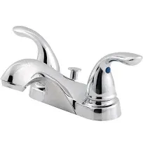 Pfister LG1435100 Pfirst Series 2-Handle 4 Inch Centerset Bathroom Faucet in Polished Chrome, Water-Efficient Model