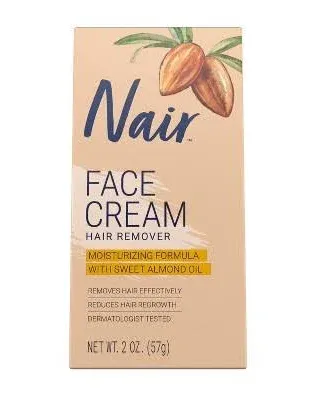 Nair Hair Remover Moisturizing Face Cream Sweet Almond Oil NEW BOX CUT 