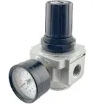 1/2” NPT HEAVY DUTY In-Line Compressed Air Pressure Regulator For Air 7 To 215