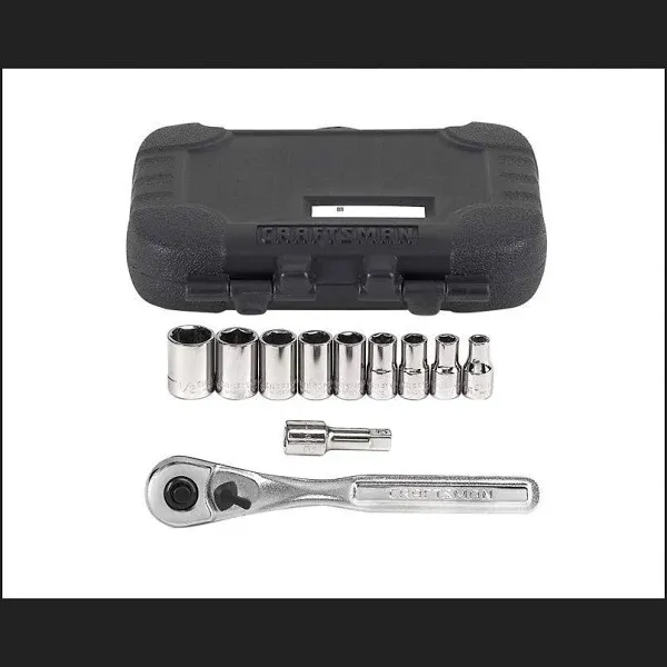 CRAFTSMAN 9pc. Standard 1/4&#034; DRIVE SAE SOCKET WRENCH Set