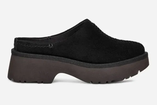 UGG NEW HEIGHTS CLOG BLACK SUEDE SLIP ON WOMEN&#039;S SHOES SIZE US 7/UK 5 NEW