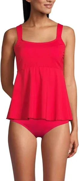 Lands' End Women's Flutter Scoop Neck Tankini Top