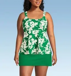 Lands' End Women's Plus Size Flutter Tankini Top