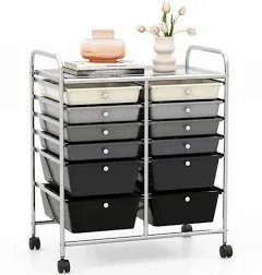 Costway 12-Drawer Rolling Storage Cart Organizer