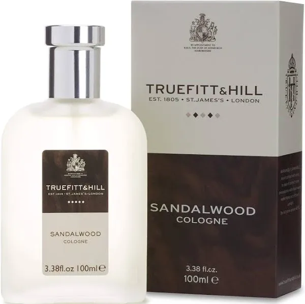 Truefitt &amp; Hill Men’s 1805 St James London Sandalwood Cologne 3.38fl oz British