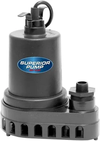 Superior Pump 91570 1/2 HP Submersible Utility Pump