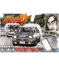 Aoshima Initial D No.6 Takumi Fujiwara Ae86 Trueno Volume 37 Specification 1/24