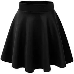 Women's Basic Versatile Stretchy Flared Casual Skater Skirt