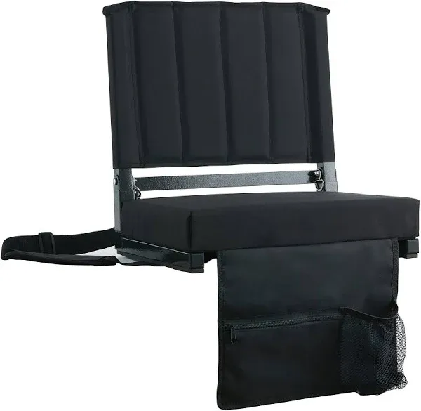 SPORT BEATS Stadium Seat for Bleachers with Back Support and Wide Padded Cushion