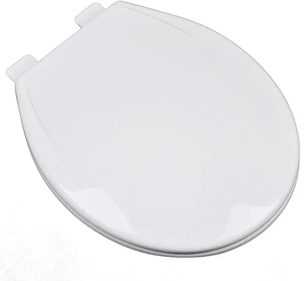 Bath Décor Slow Close Plastic Round Top Mount Adjustable Release and Clean Hinge Toilet Seat