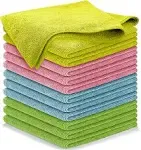 Microfiber Car Cleaning Cloth Grey 12 Packs 12.6&#034;X12.6&#034; Towel