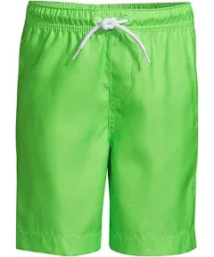 Lands' End Boys Husky Solid Volley Swim Trunks