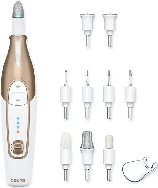 Beurer MP64 Cordless Rechargeable Manicure Pedicure Set with 10 Attachments