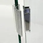 Gordon Glass Co. Clear Polycarbonate U-Channel with Magnet and Chrome Metal Strike Plate for 3/8" Glass Shower Doors