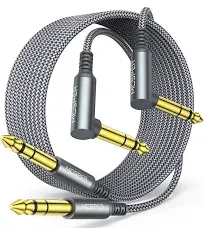 10ft 2-Pack 1/4 Inch TRS Instrument Cable