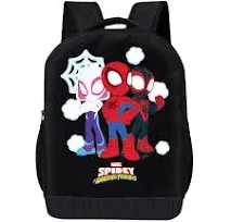 Marvel Spiderman Miles Morales Backpack Spidey and His Amazing Friends Backpack for Boys, Girls - Toddler Backpack for Kids 18" Backpack for School (Go Webs Go)