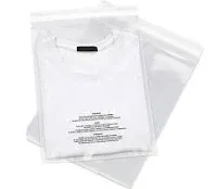 Spartan Industrial - 9” X 12” 100 Count Self Seal Clear Poly Bags with Warning T