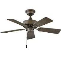 Hinkley Lighting Cabana 36&#034; Fan, Metallic Bronze, Pull Chain - 901836FMM-NWA