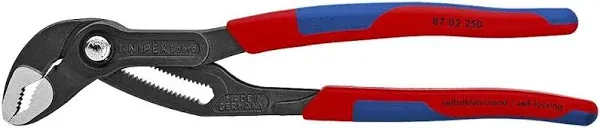 Knipex 87 02 250, Cobra® Water Pump Pliers, 10&#034;, Slim Multi-Componen<wbr/>t, Bulk