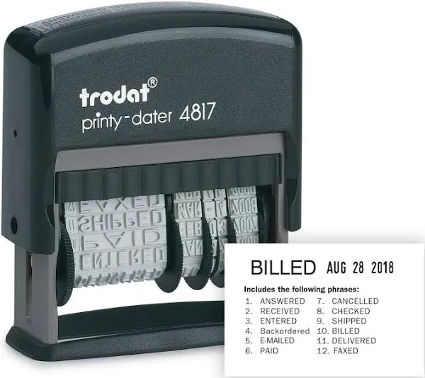 Trodat Economy 12-Message Stamp