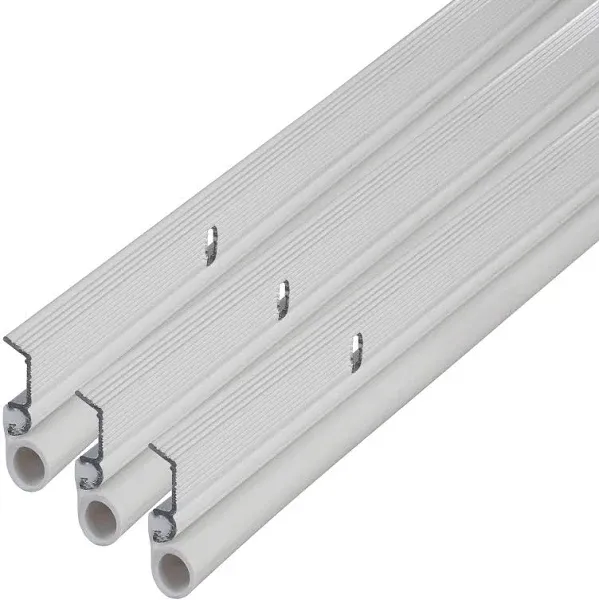 36" x 84" Screw-on Aluminum and Vinyl Top & Sides Door Seal Kit - White