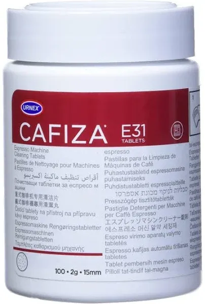 Urnex Cafiza Espresso Machine Cleaning Tablets, 100 Tablets