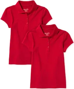 The Children's Place Girls Uniform Short Sleeve Pique Polo