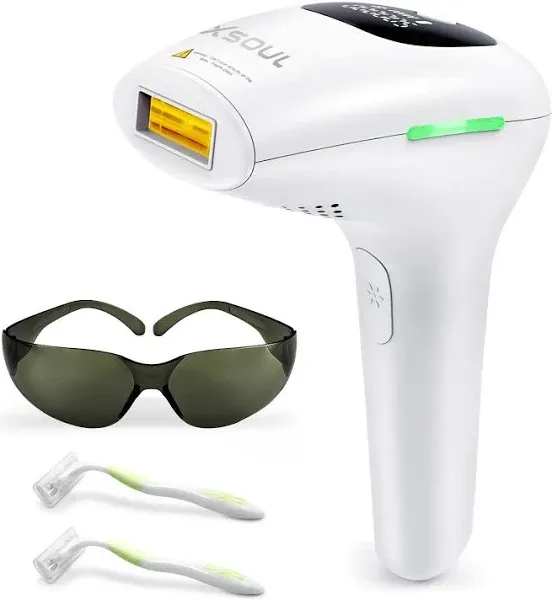 XSOUL At-Home IPL Hair Removal Device for Women and Men Permanent Auto & Manual Flashes Painless Hair Remover Armpits Back