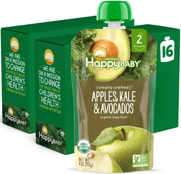 Happy Baby Organics Clearly Crafted Stage 2 Apples