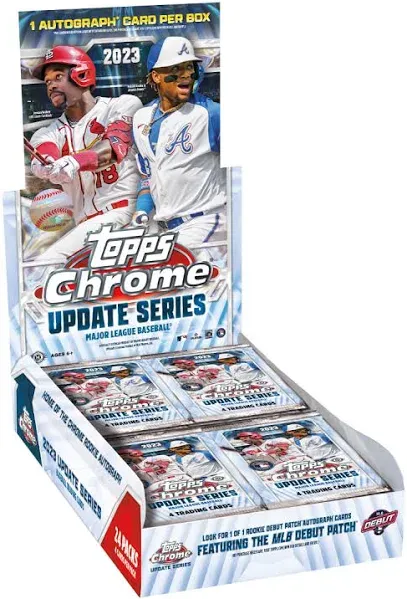 2023 Topps Chrome Update Series MLB Baseball HOBBY box (24 pks/bx)