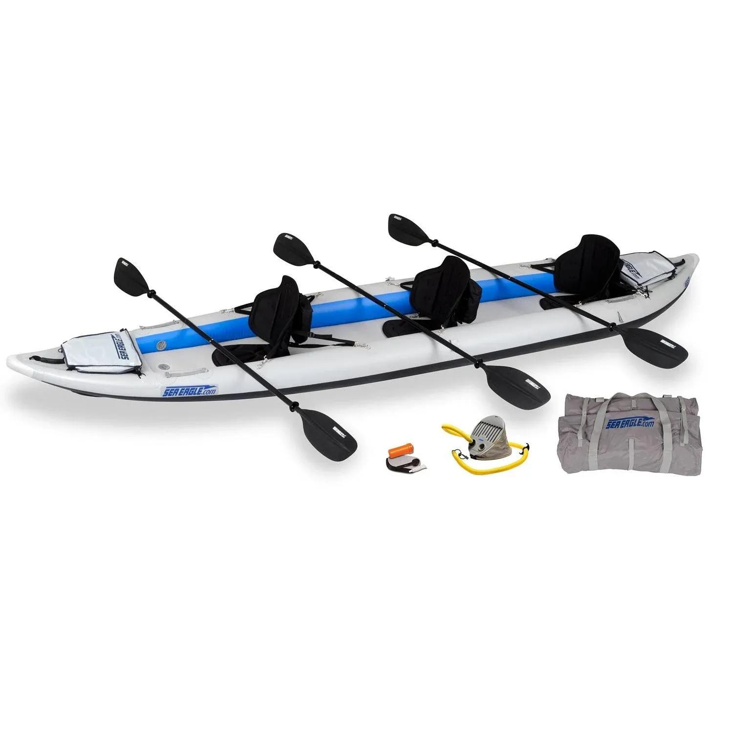 Sea Eagle 465 FastTrack Inflatable Kayak Pro Package Blue/Gray