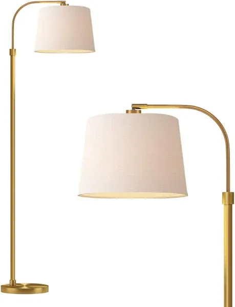 62&#034; Gold Floor Lamp for Living Rooms Tall Arc Standing Lamps for Bedrooms