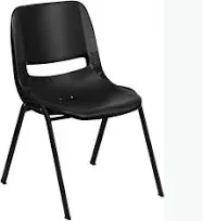 Flash Furniture Modern Black Plastic Accent Chair