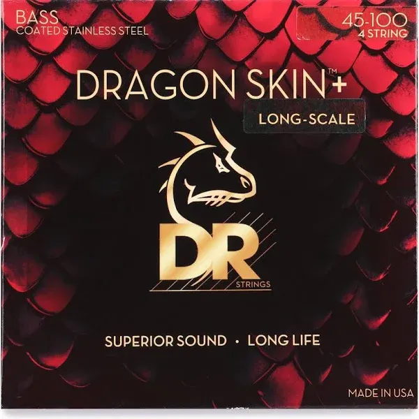 DR Dragon Skin+ Stainless Steel Bass Strings