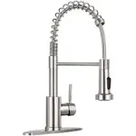 Brushed Nickel Kitchen Faucets Single Handle Commercial Kitchen Sink Faucet with