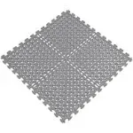 Norsk Garage Flooring Tile 18.3&#034;x18.3&#034; PVC W/ Vented-Drain Dove-Gray (6-Piece)