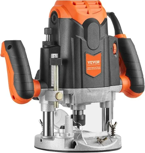 VEVOR Plunge Router 3-1/4 Hp 120V 12000-23000 Rpm Variable Speed