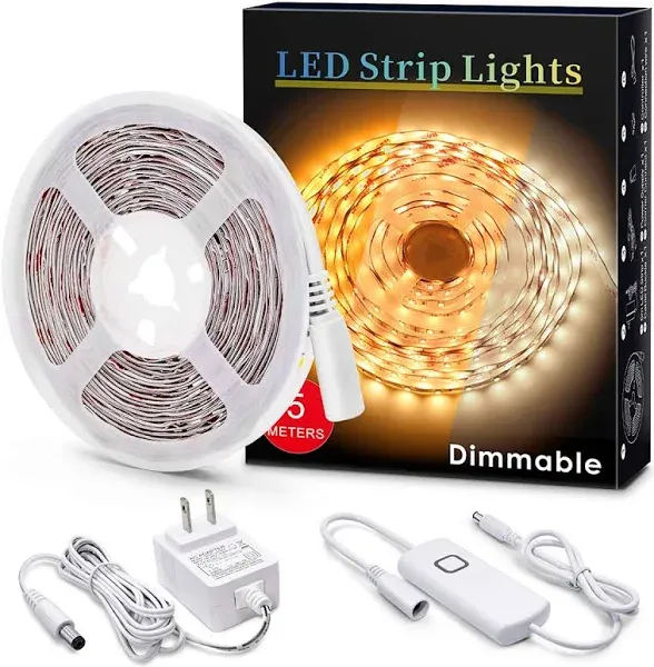 Under Cabinet Led Lighting, 16.4ft LED Strip Lights Kit with Dimmer Control f...