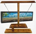 Hook and Ring Game, Ring Toss Games for Adults, Outdoor Indoor Handmade Wooden H