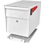 Mail Boss Residential Post Mount Steel Mailbox W/ Locking System in Alpine White