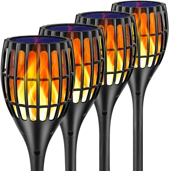 Ollivage Solar Lights Outdoor Upgraded, 43" Flickering Flames Torch