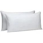 Amazon Basics Down Alternative Pillows Back and Sleepers